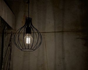 Preview wallpaper lamp, dark, wall