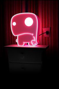 Preview wallpaper lamp, figurine, light, pink, table