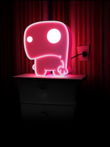 Preview wallpaper lamp, figurine, light, pink, table