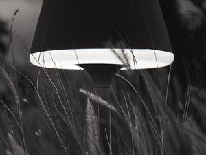 Preview wallpaper lamp, floor lamp, grass, bw
