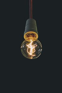 Preview wallpaper lamp, glow, black