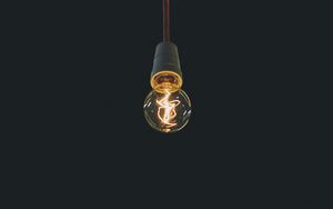 Preview wallpaper lamp, glow, black