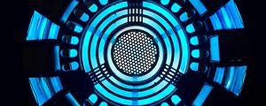 Preview wallpaper lamp, glow, blue, dark