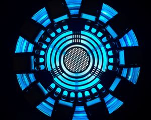 Preview wallpaper lamp, glow, blue, dark