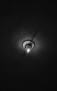 Preview wallpaper lamp, glow, bw, ceiling