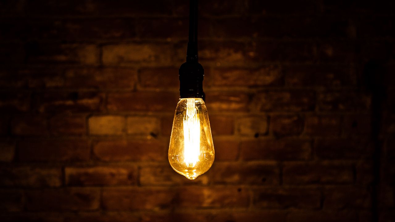 Wallpaper lamp, glow, dark, wall hd, picture, image