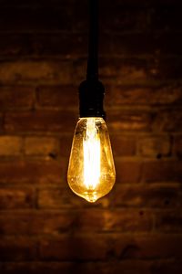 Preview wallpaper lamp, glow, dark, wall