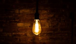 Preview wallpaper lamp, glow, dark, wall