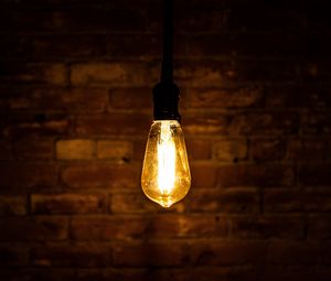 Preview wallpaper lamp, glow, dark, wall