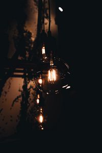 Preview wallpaper lamp, glow, dark, black