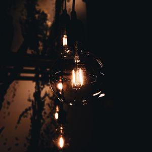 Preview wallpaper lamp, glow, dark, black