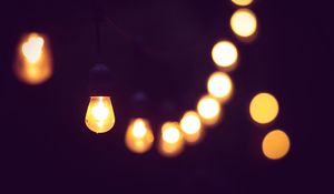 Preview wallpaper lamp, glow, focus, blur, glare