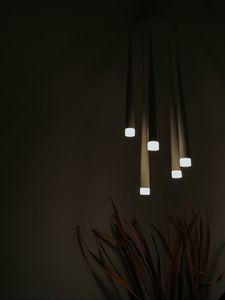 Preview wallpaper lamp, glow, leaves, room