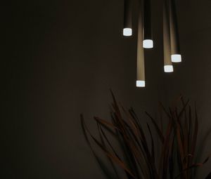 Preview wallpaper lamp, glow, leaves, room