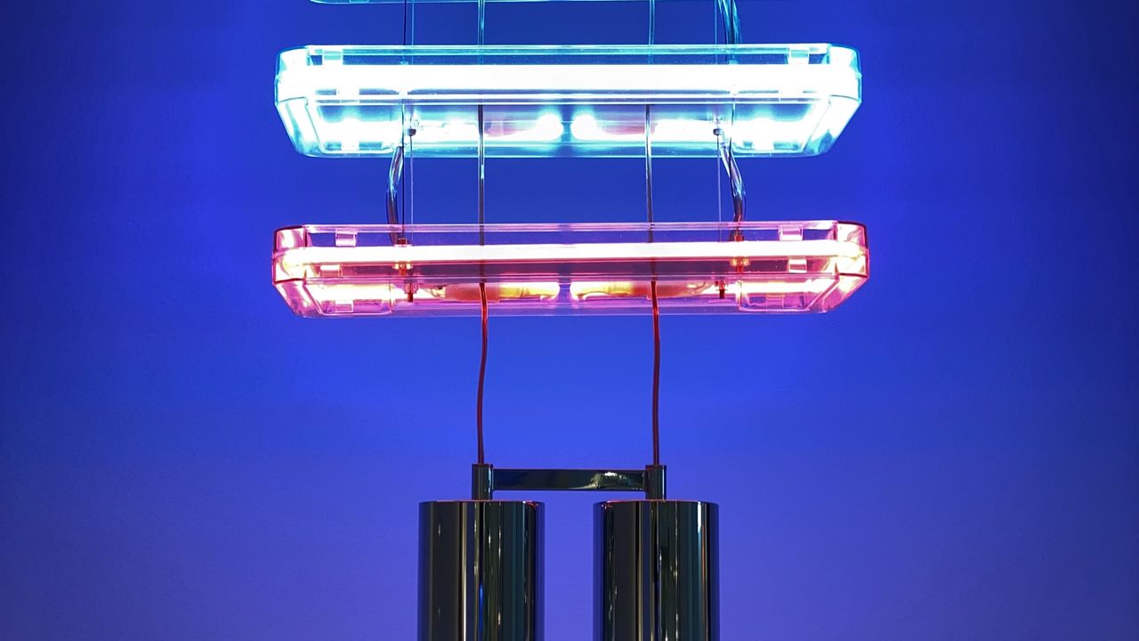 Wallpaper lamp, glow, neon, wall