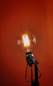 Preview wallpaper lamp, glow, orange background