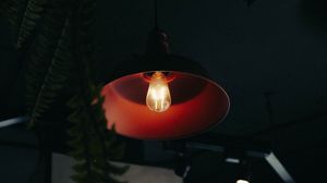 Preview wallpaper lamp, glow, room, houseplant