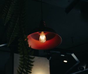 Preview wallpaper lamp, glow, room, houseplant