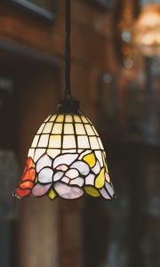 Preview wallpaper lamp, lamp shade, colorful, stained glass, glass