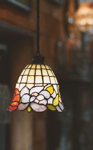 Preview wallpaper lamp, lamp shade, colorful, stained glass, glass