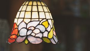 Preview wallpaper lamp, lamp shade, colorful, stained glass, glass