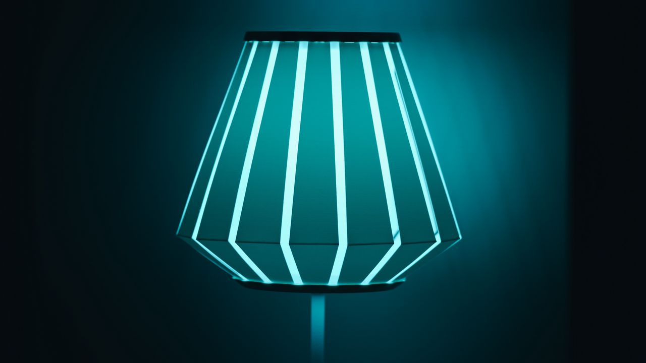 Wallpaper lamp, lamp shade, glow, lines, light