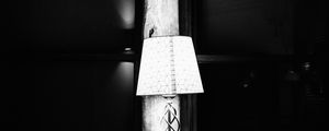 Preview wallpaper lamp, lampshade, bw, electricity, interior