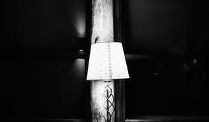 Preview wallpaper lamp, lampshade, bw, electricity, interior