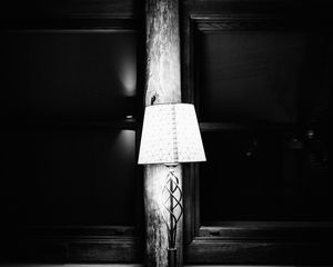 Preview wallpaper lamp, lampshade, bw, electricity, interior