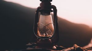 Preview wallpaper lamp, lantern, camping, blur