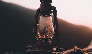Preview wallpaper lamp, lantern, camping, blur