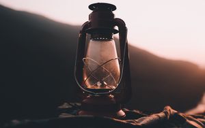 Preview wallpaper lamp, lantern, camping, blur