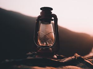 Preview wallpaper lamp, lantern, camping, blur