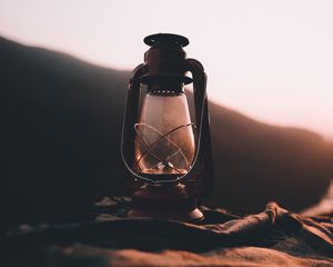 Preview wallpaper lamp, lantern, camping, blur