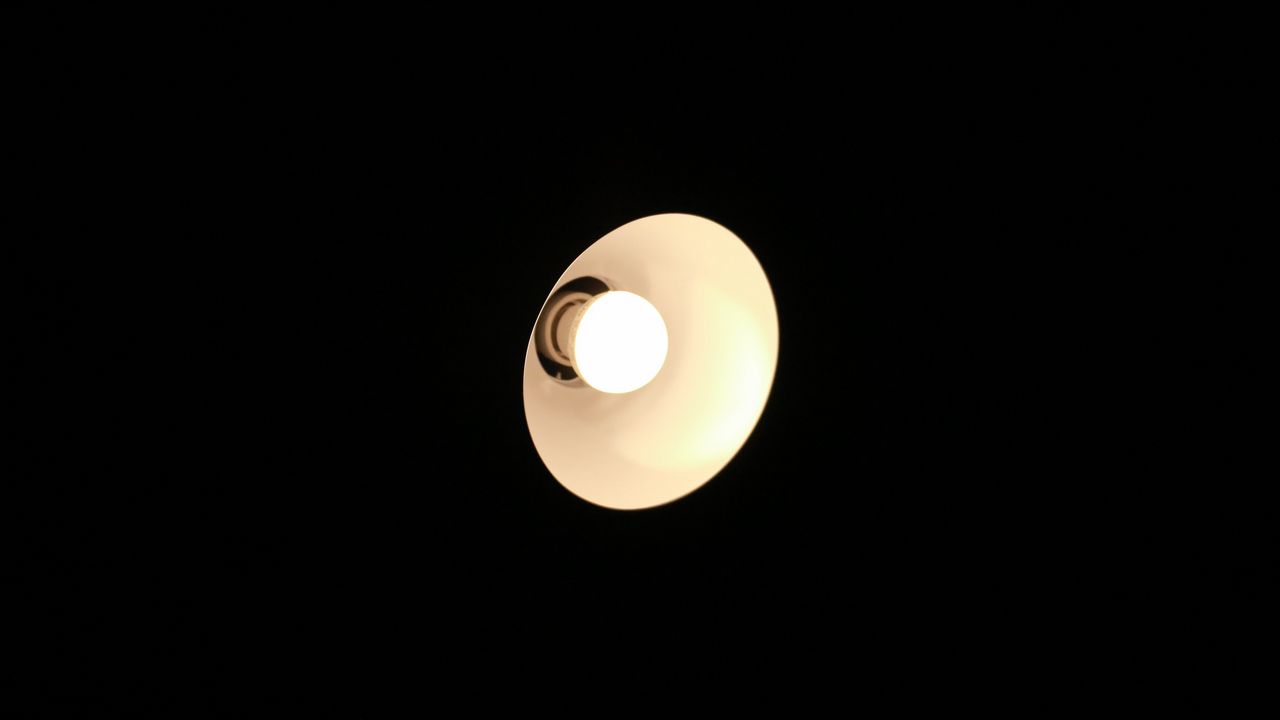 Wallpaper lamp, light bulb, light, lighting, darkness