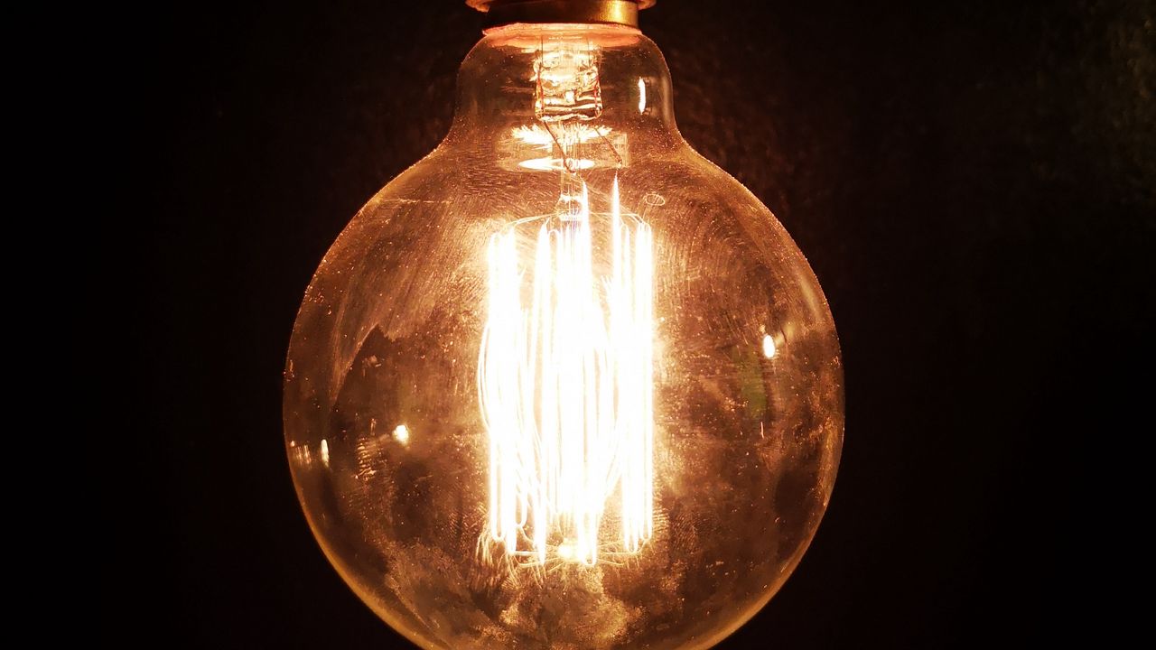 Wallpaper lamp, light, glow, dark