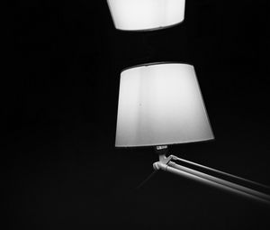 Preview wallpaper lamp, light, reflection, black and white, black