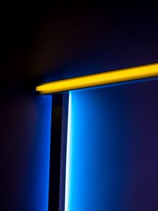 Preview wallpaper lamp, neon, glow, room, wall