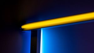 Preview wallpaper lamp, neon, glow, room, wall