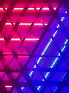 Preview wallpaper lamp, neon, glow, metallic, construction