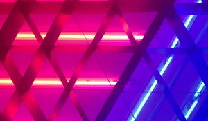 Preview wallpaper lamp, neon, glow, metallic, construction