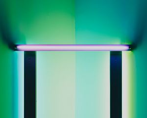 Preview wallpaper lamp, neon, glow, wall, room