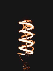 Preview wallpaper lamp, neon, spiral, light, dark