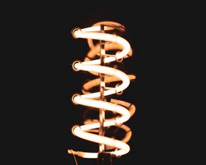 Preview wallpaper lamp, neon, spiral, light, dark