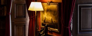 Preview wallpaper lamp, paintings, curtains, interior