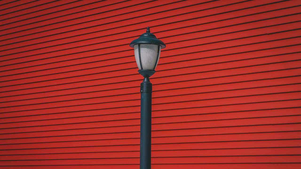 Wallpaper lamp post, minimalism, wall