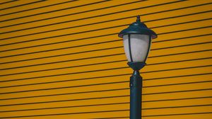 Preview wallpaper lamp post, wall, pillar, stripes, minimalism