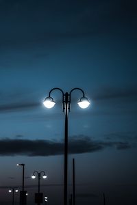 Preview wallpaper lamp posts, night, lighting, dark