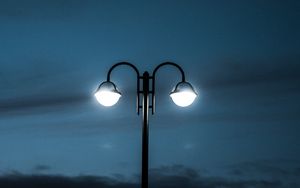 Preview wallpaper lamp posts, night, lighting, dark