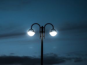 Preview wallpaper lamp posts, night, lighting, dark